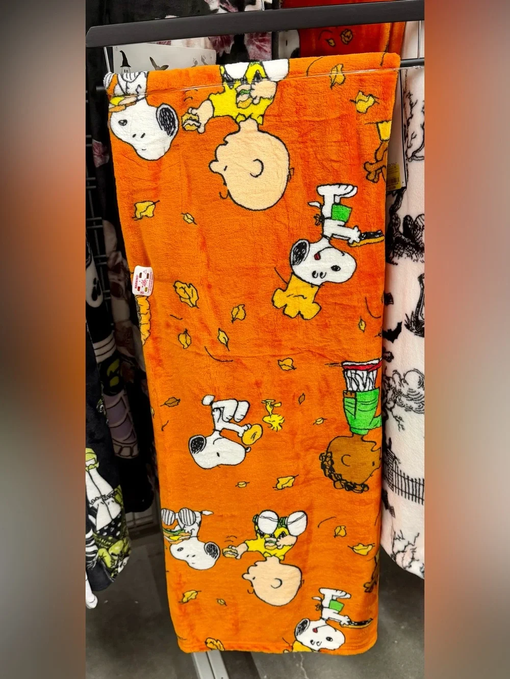 snoopy fall plush blanket throw